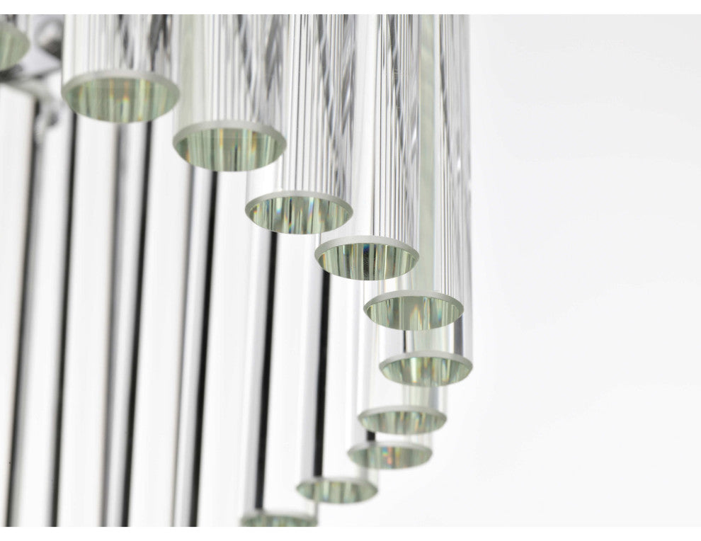 Eva 4-Light Chrome Finish Crystal Chandelier