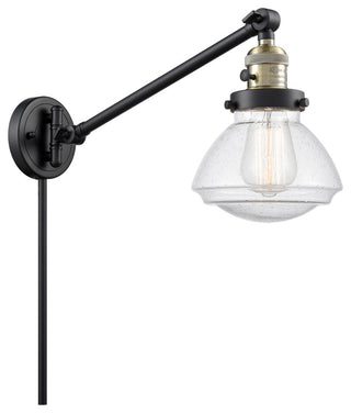 Olean 1-Light Swing Arm, Black Antique Brass, Seedy