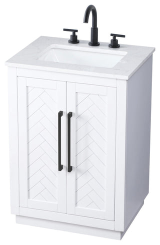 Home Living 24" Single Bathroom Vanity, White