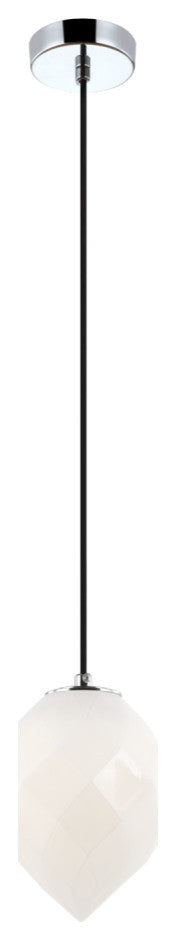 Matteo Lighting C78001OP One Light Pendant, White Finish