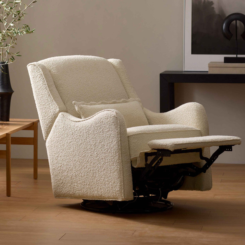 Devon Recliner and Swivel Glider, Ivory Boucle