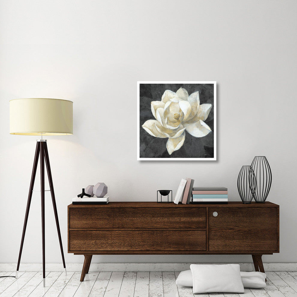 "Majestic Magnolia Neutral Sq" Digital Paper Print by Albena Hristova, 32"x32"