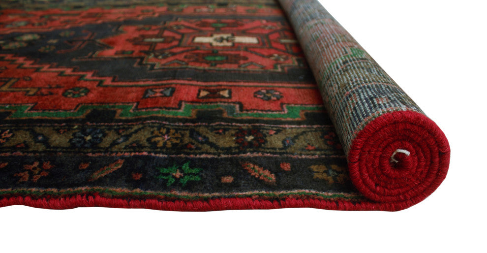 Semi Antique Waymon Red/Gray Rug, 3'7x7'5