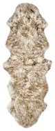 HomeRoots 24" x 72" x 2" Gradient Chocolate Double Sheepskin Area Rug
