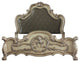 Jazlyn Ornamental Baroque Standard Bed, Vintage Bone White, Queen