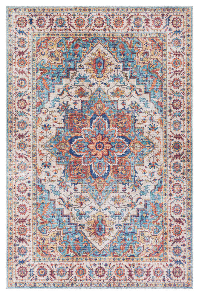Iris IRS-2301 Traditional Rust/Blue 2'3"x3'9" Area Rug