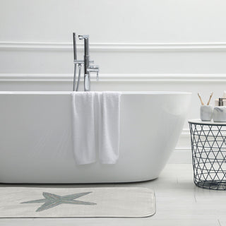 34" x 21" Starfish Bathmat, Pretty Grey