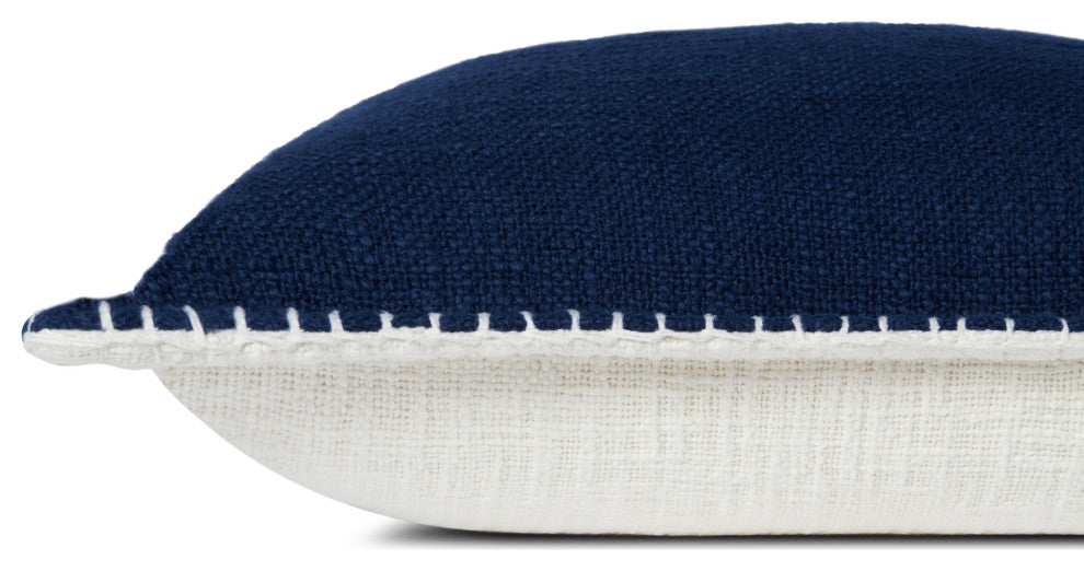 Loloi PLL0109 Navy 13'' x 21'' Cover, Down Pillow