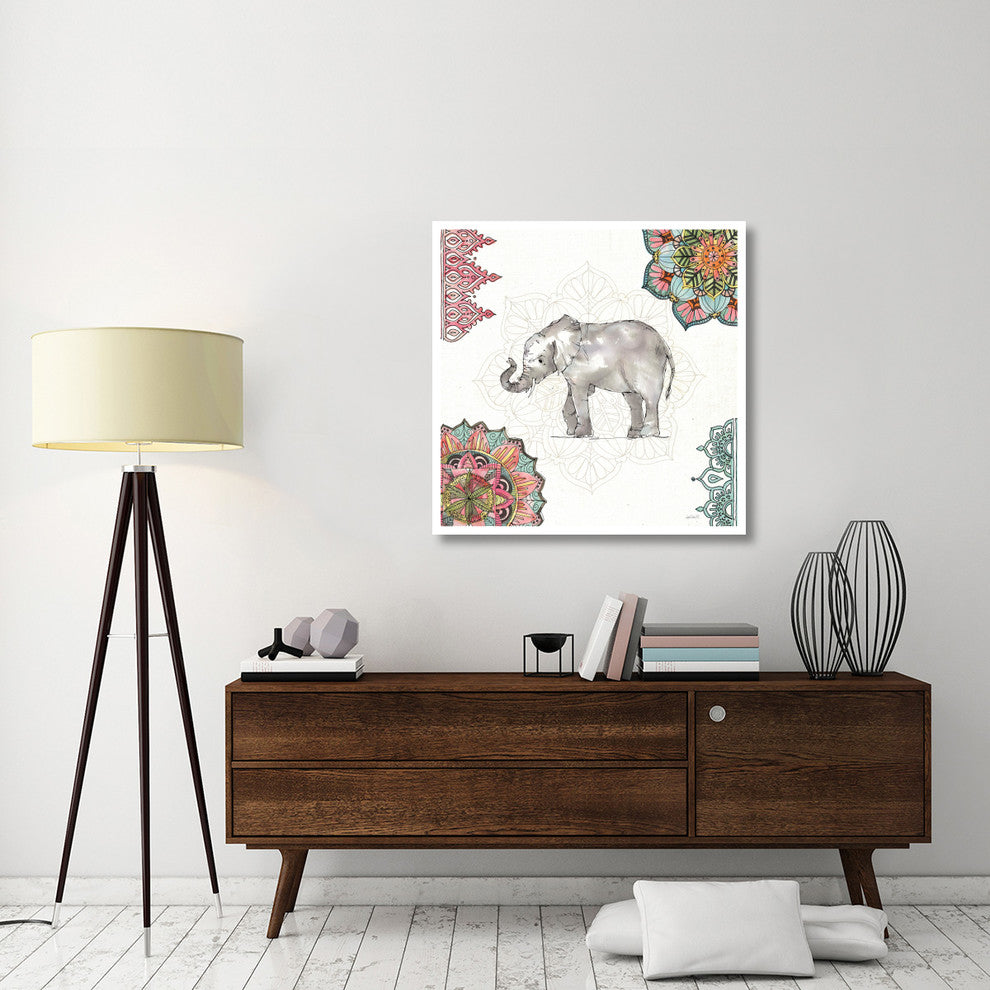 "Mandala Morning II" Digital Paper Print by Anne Tavoletti, 38"x38"