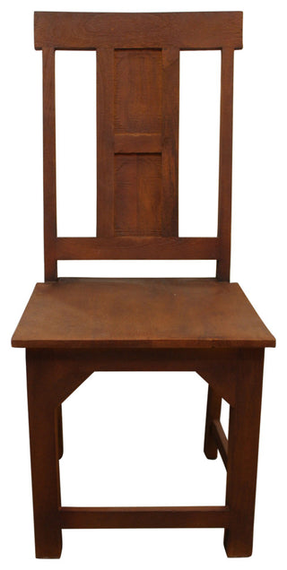 Benedict Solid Wood Dining Chair Set, Medium Brown