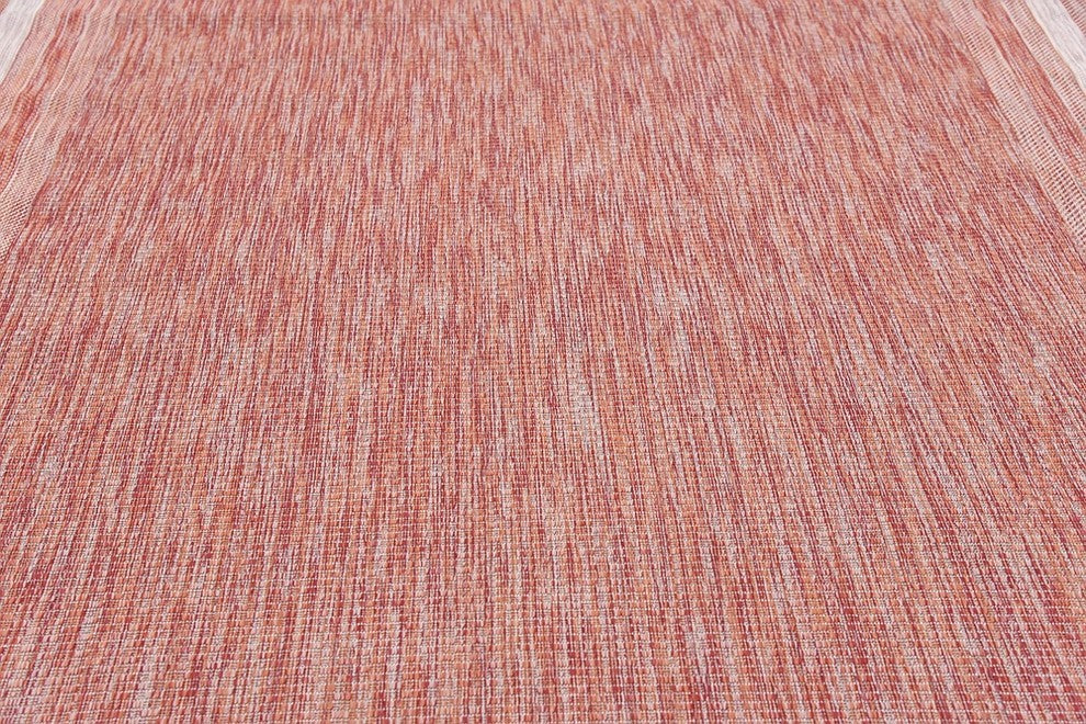 Unique Loom Rust Red Soft Border Outdoor 7'' 0 x 10'' 0 Area Rug