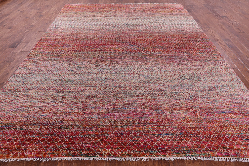 Savannah Grass Wool & Silk Handmade Rug 9' 3" X 11' 10" - Q15964