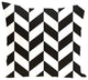 Zigzag Jag Geometric Print Pillow, Black, 16"x16"