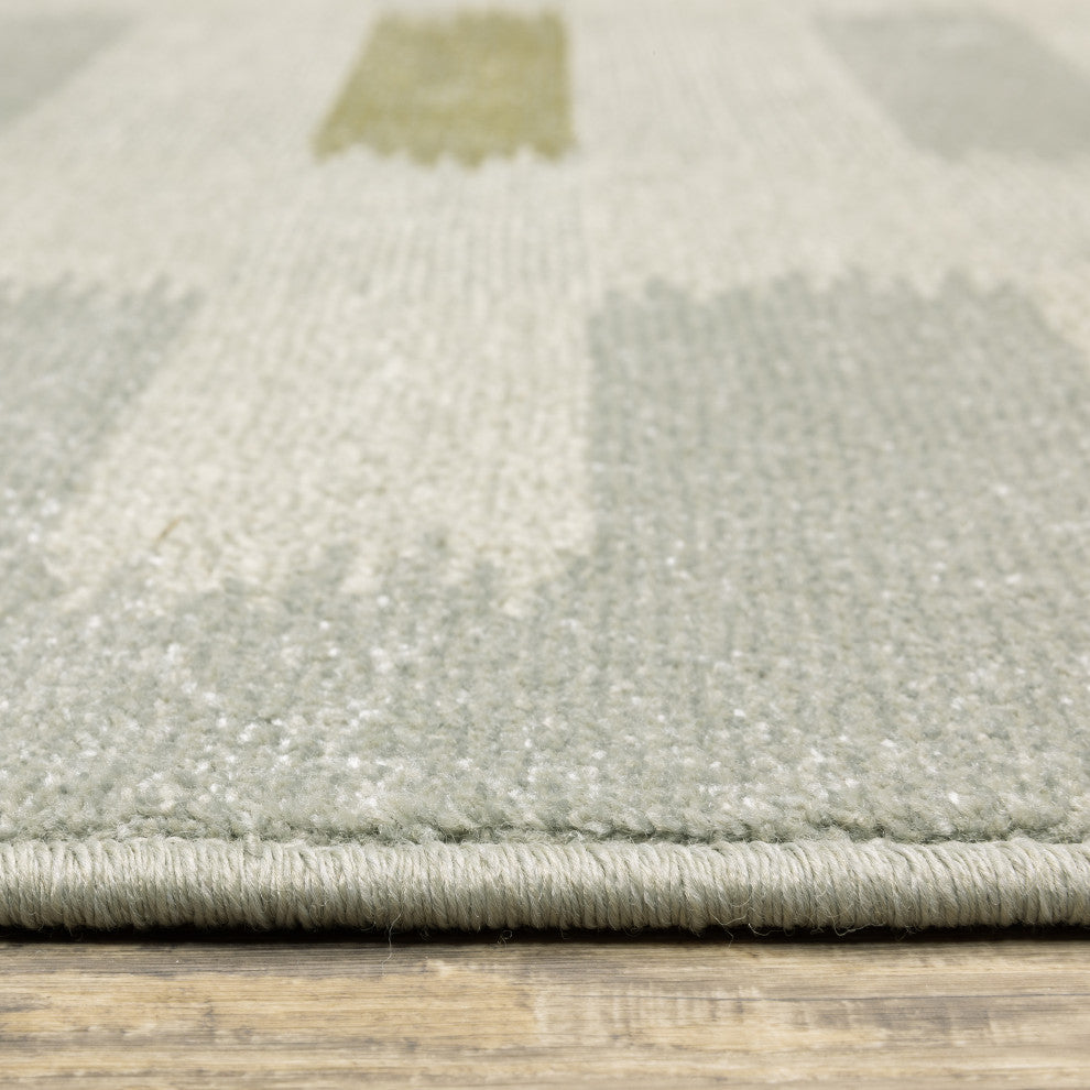 Bastian Abstract Striped Beige/ Grey Indoor Area Rug, Beige, 9'10"x12'10"
