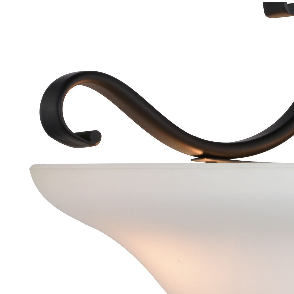 Monrovia 17" Semi-Flush Mount Ceiling Light, Oil Rubbed Bronze