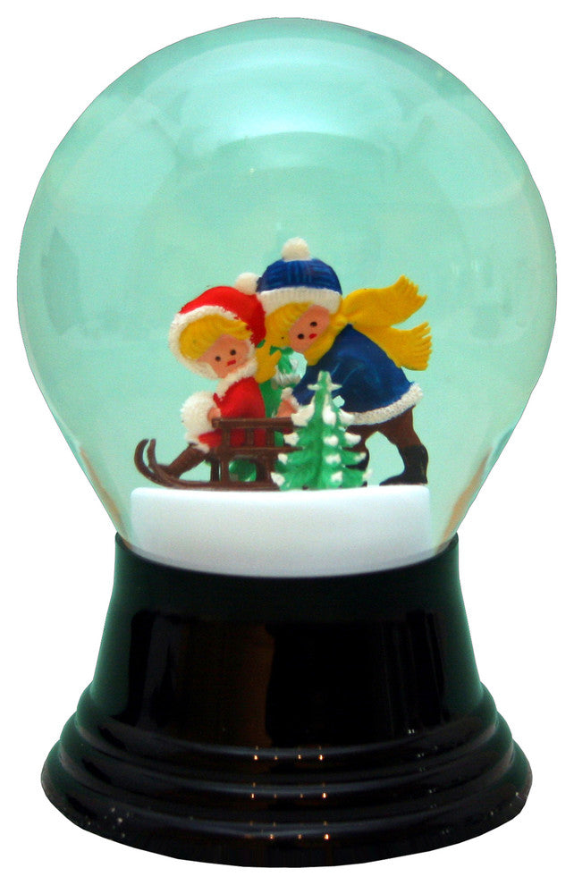 Perzy Snowglobe- Medium Sledding Children