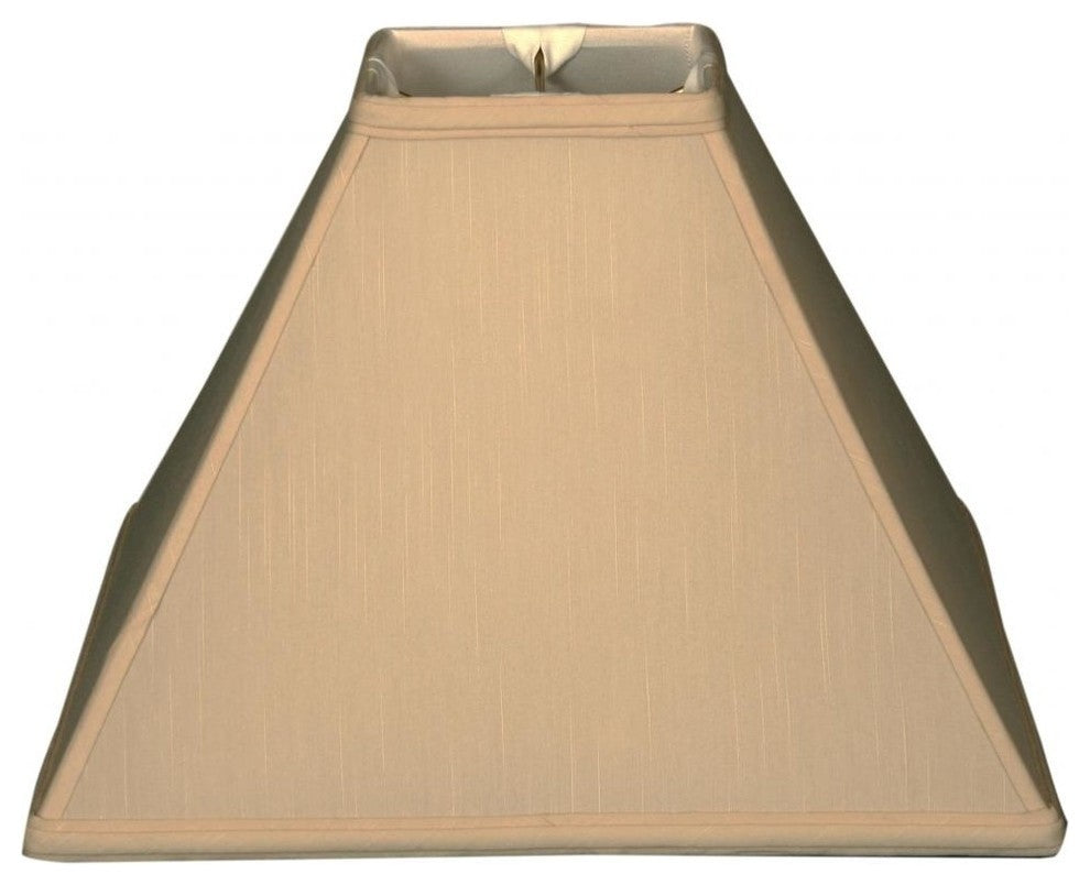 Square Sharp Corner Basic Lampshade, Beige