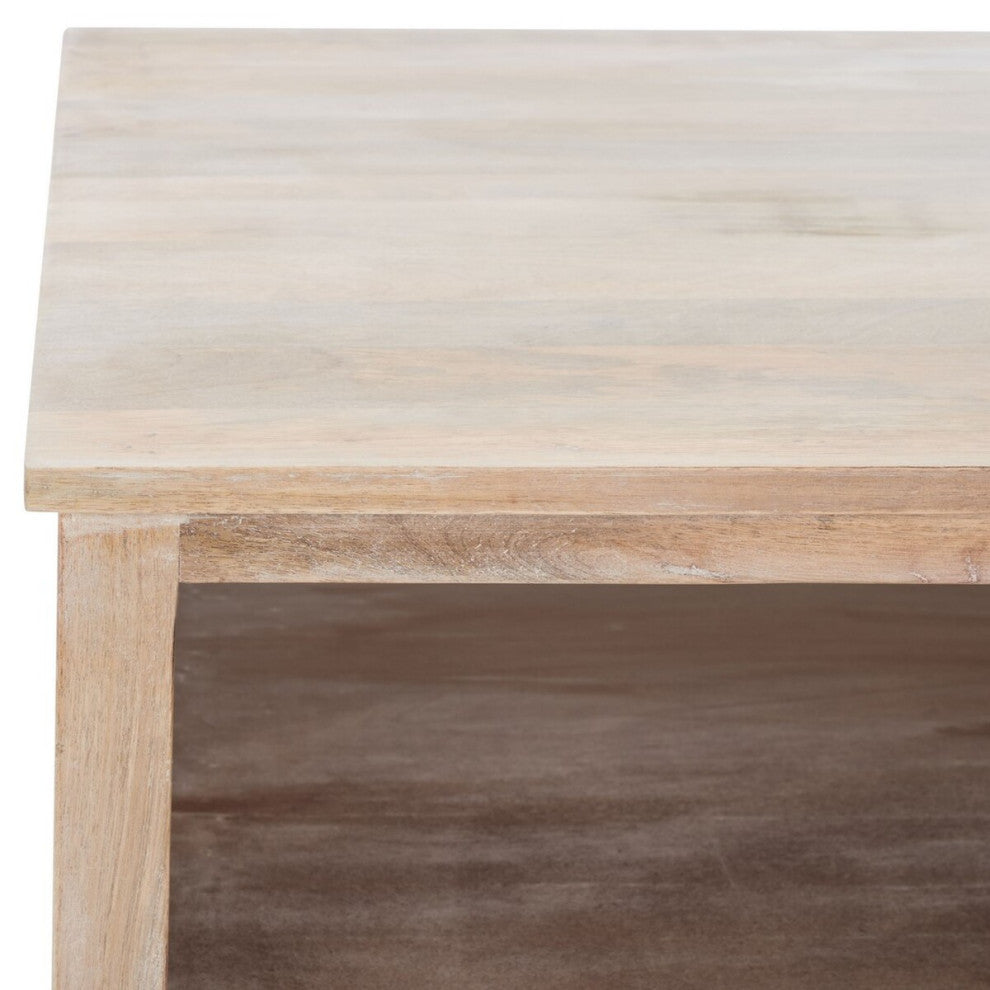 Safavieh Squall Square 1 Shelf Coffee Table, Burnt White