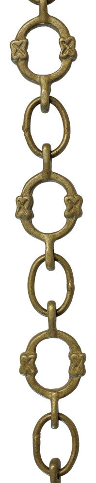 RCH Hardware Brass Round Chandelier Chain, Various Finishes, 2 Sizes, Antique Br