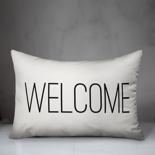 Welcome Outdoor Lumbar Pillow