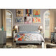 Vittoria Upholstered Tufted Panel Bed, Gray, King