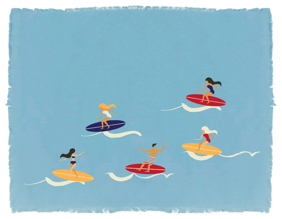 Hang Loose Surf Placemat on Blue Set of 4