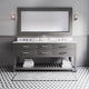 Madalyn Bathroom Vanity, Cashmere Gray, 72" Wide, No Mirror, No Faucet