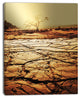 Lonely Tree in Drought Land, African Landscape Canvas Art Print, 30"x40"