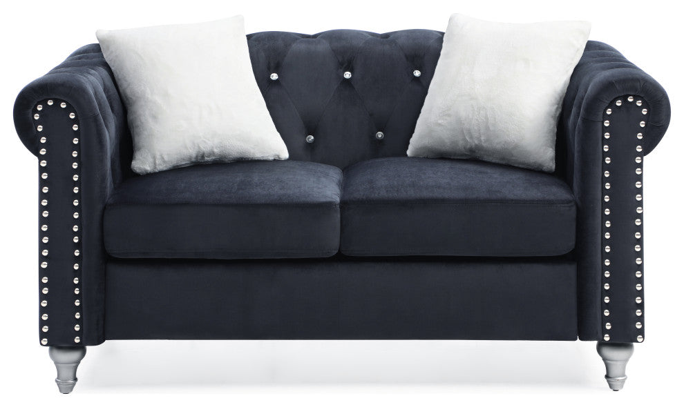 Raisa Loveseat, Black