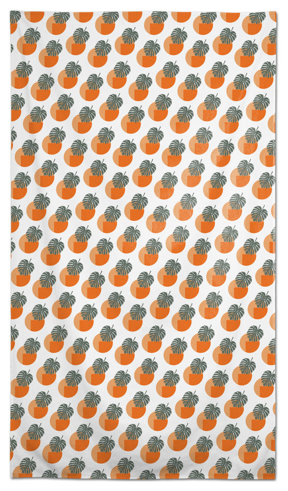 Sun and Palm Leafs 58x102 Tablecloth