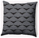 20" x 20" Bat Colony Indoor/Outdoor Polyester Throw Pillow, Steel Gray
