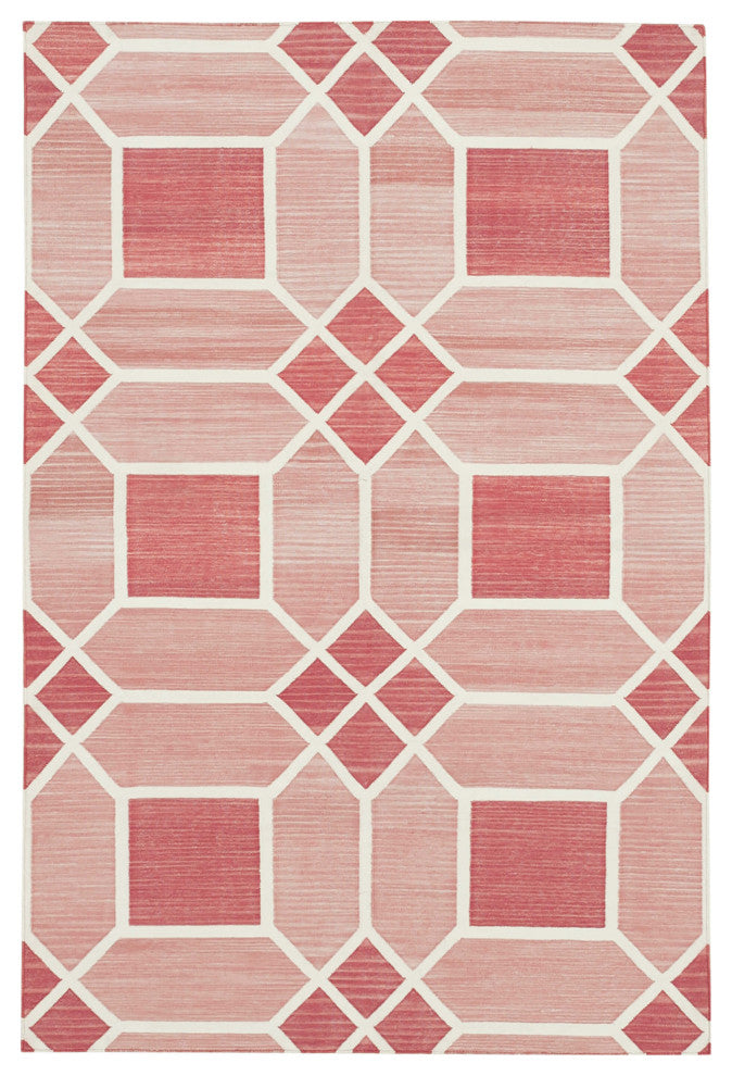 Rug N Carpet - Handmade Wool 3' 7'' x 5' 5'' Modern Design Dhurrie Kilim Rug