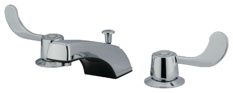 Kingston Brass Widespread Bathroom Faucet With Retail Pop-Up, Polished Chrome