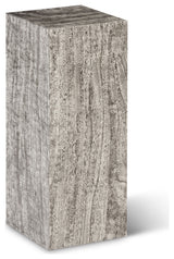 Origins Pedestal, Mitered Chamcha Wood, Gray Stone, Medium