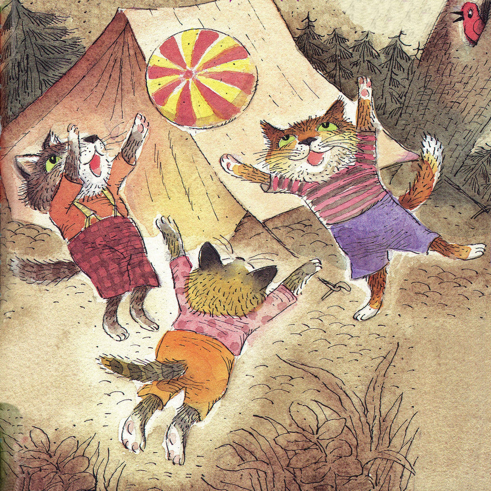 "Playing Cats" Painting Print on Canvas by Curtis