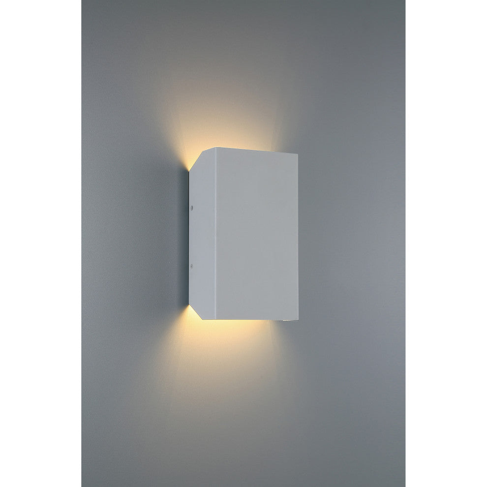 Amora Bi-Directional Tall Outdoor LED Wall Mount, Satin