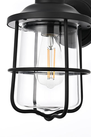 Home Living 7" Outdoor Wall Sconce, Black