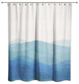 Abstract Watercolor Waves 1 71x74 Shower Curtain