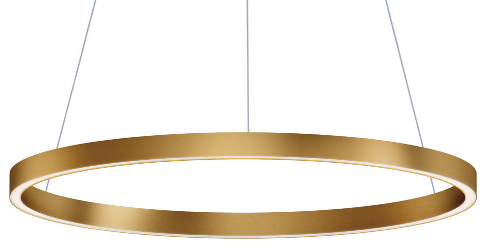 ET2 E22724 Groove 24"W LED Ring Chandelier - Gold
