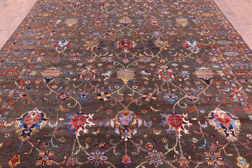 Persian Tabriz Handmade Wool Rug 8' 11" X 11' 10" Q9794