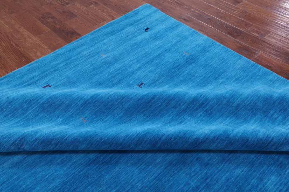 10' Square Persian Gabbeh Handmade Rug - Q15206
