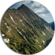 Tatra Mountains Panoramic View, Landscape Round Metal Wall Art, 36"