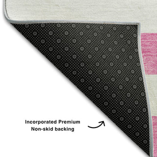 Premium Machine Washable Mayfield AMF528 Pink 9' x 12' Rug
