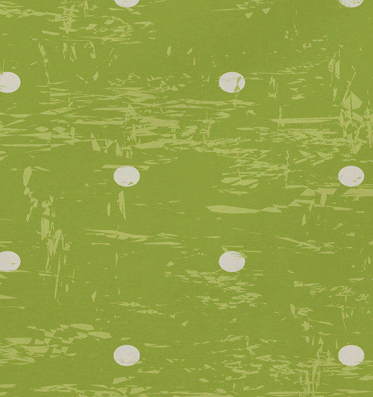 18"x14" Dorothy Dot, Geometric Print Pacemat, Light Green, Set of 4