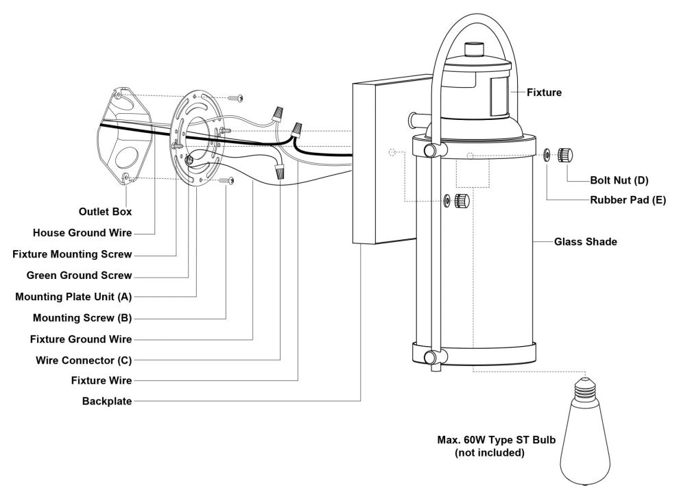 Vaxcel Lighting T0737 Winfield 12" Tall Outdoor Wall Sconce - Textured Black