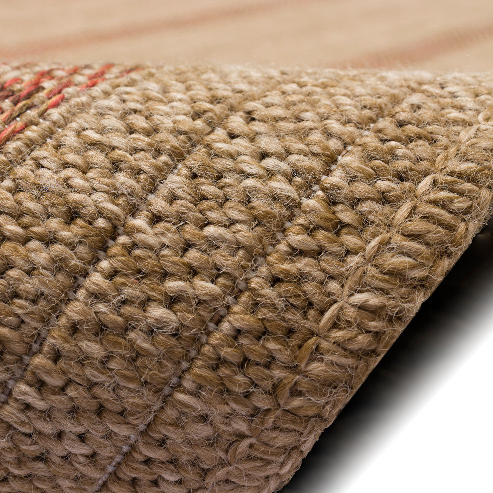 Sahara Multi Border Indoor/Outdoor Rug Terracotta 1'11"x7'6"