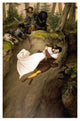 "Leap from the Rock" Print by Julius Schnorr von Carolsfeld, 21"x32"