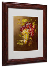 'Still Life with Grapes' Matted Framed Canvas Art by Rio