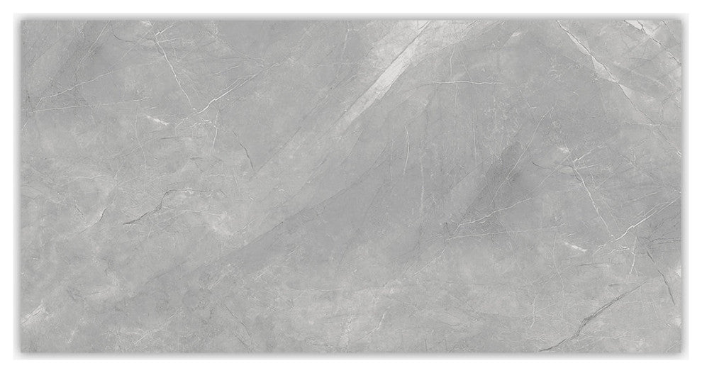 Premium Pulpis Gray Glossy 24x48 Porcelain Tile