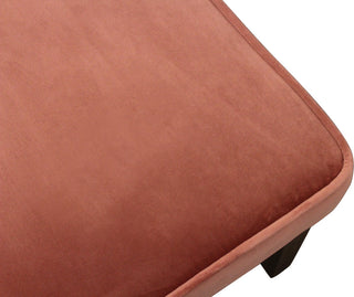 Sullivan 63" Dining Table With 6 Cleo Chairs, Blush Velvet Fabric